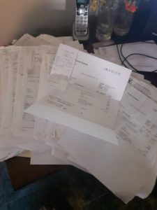 Pile of real Vet bills