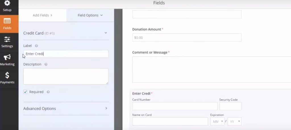Adding the fields in WPforms recurring payments