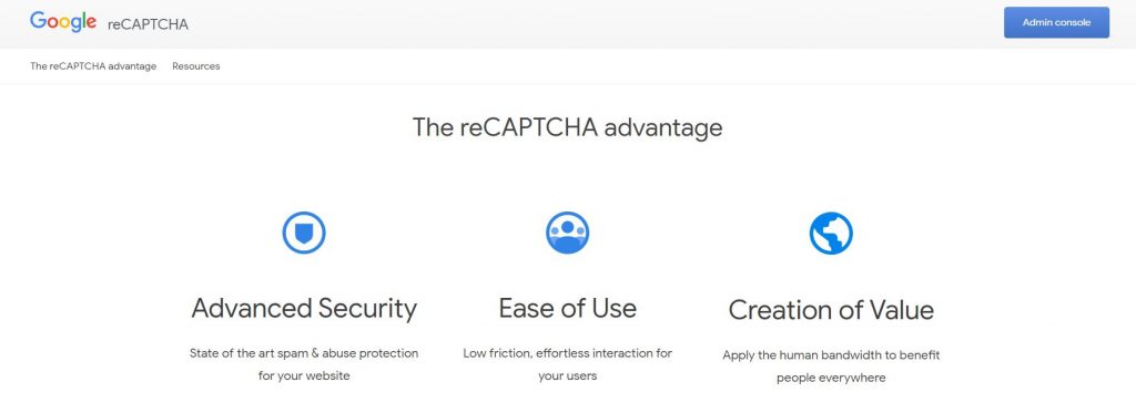 Google reCaptcha Website