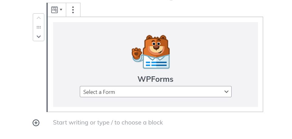 WPForm select a signature form from drop down box