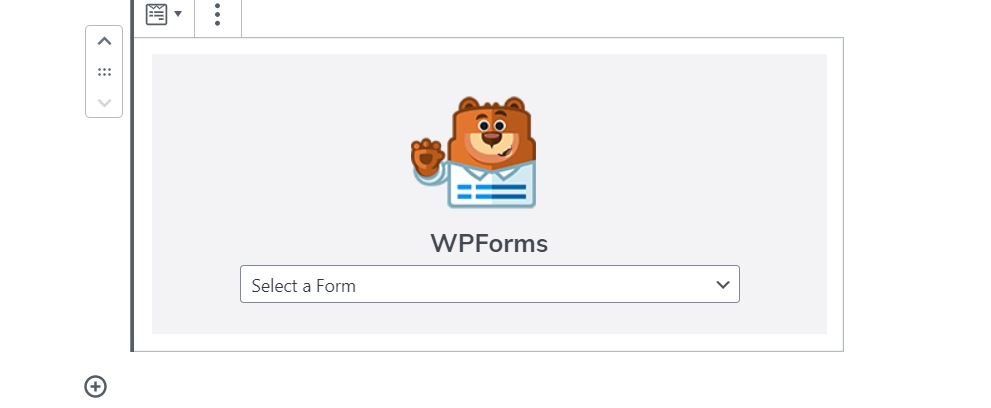 Picture of WPForms Widget in WordPress