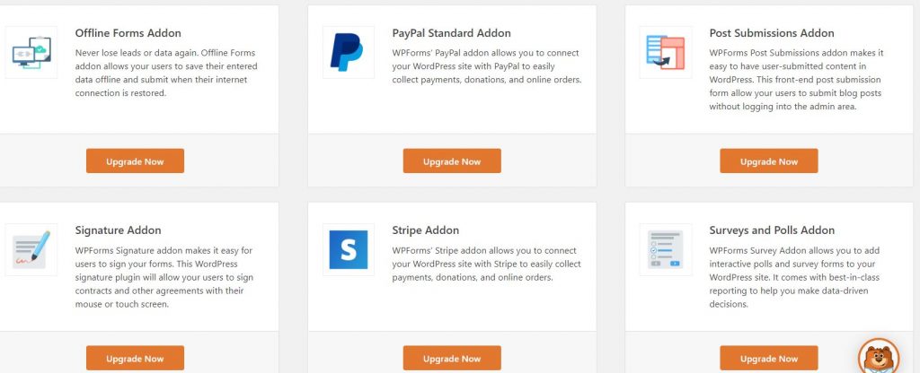 screen shot of paypal addon button
