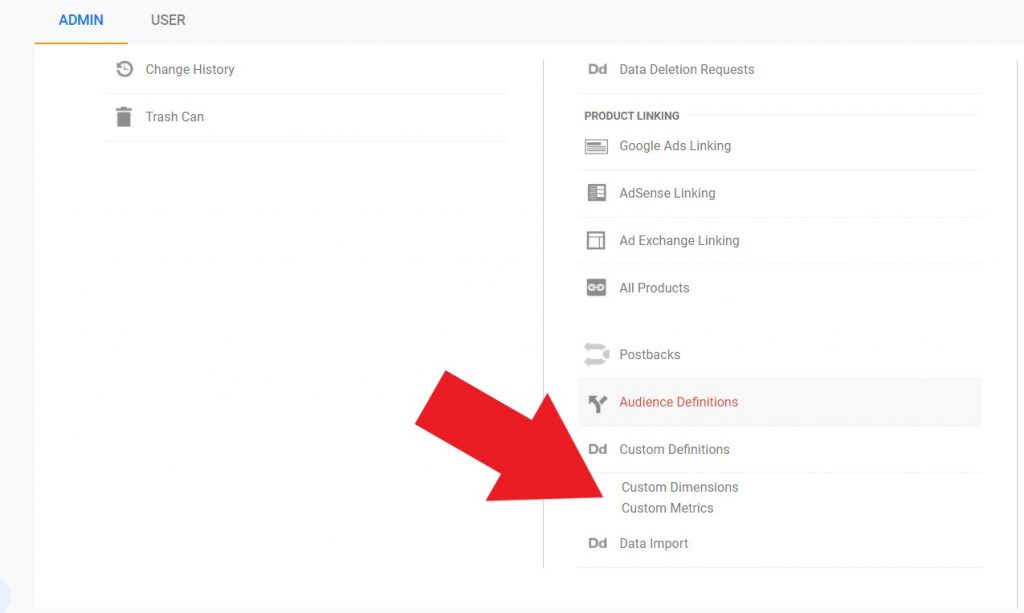 setting up custom metrics in google analytics