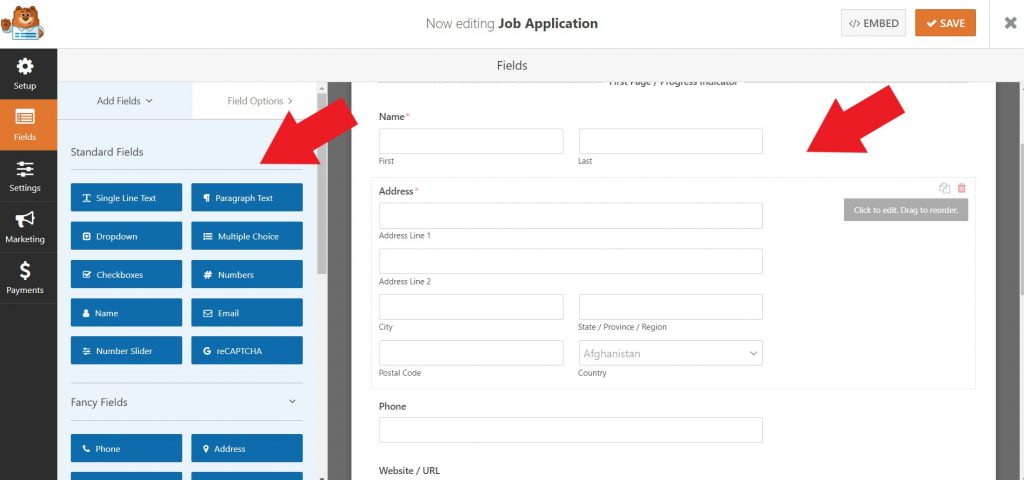 Begin your multi page form