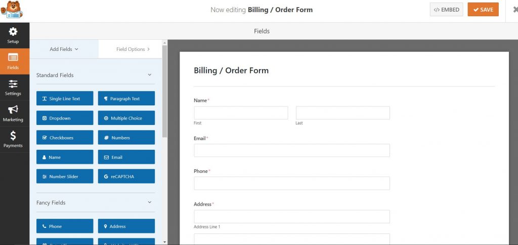 Creating your WordPress Order Form