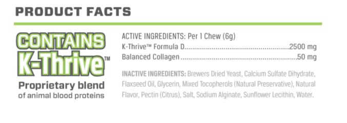 WINPRO Mobility ingredients