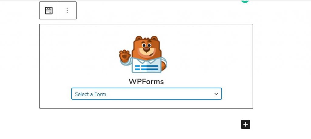 Choose any WPForms from the drop down list 