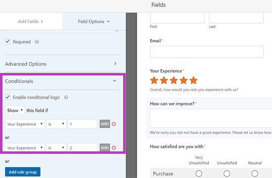 Conditionals in your WPForm Survey