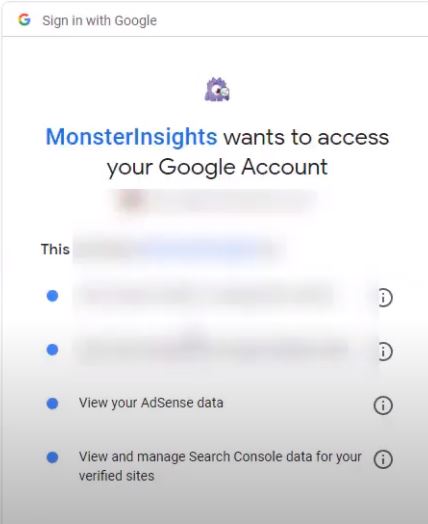 Connect to Google Analytics with MonsterInsights Wizard 