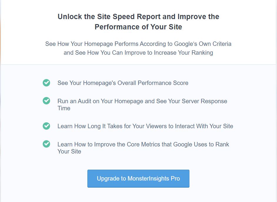 Upgrade to pro with MonsterInsights to improve google ranking