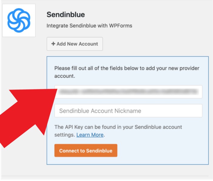 How to integrate Sendinblue with WPforms from WPFroms dashboard